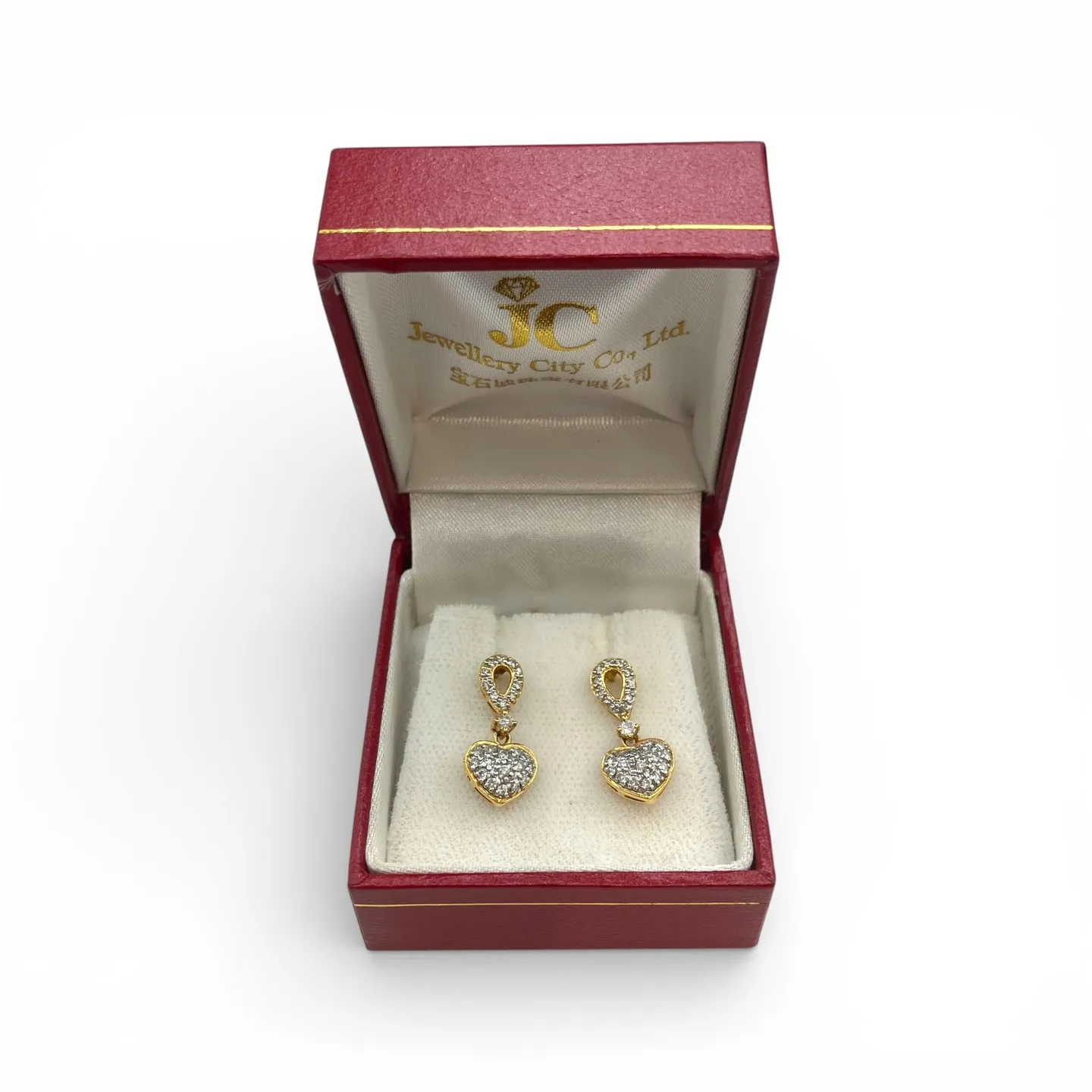 素敵なK18ダイヤハートモチーフピアスをお買取りさせていただ...